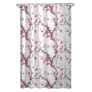 70 in. x 72 in. Cherrywood Cherry Blossom Fabric Shower Curtain