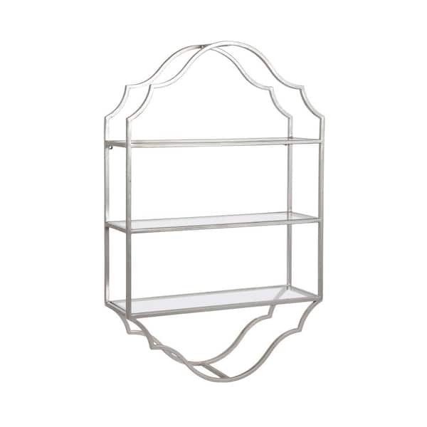 Leanna 20.00 in. W x 6.00 in. D Silver Metal Accent Shelf Decorative Wall Shelf