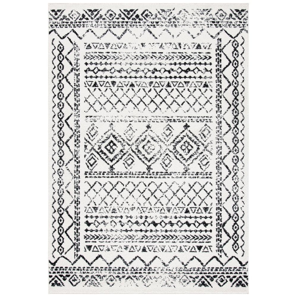Tulum Ivory/Black 6 ft. x 9 ft. Border Area Rug price history on PriceWatchPro
