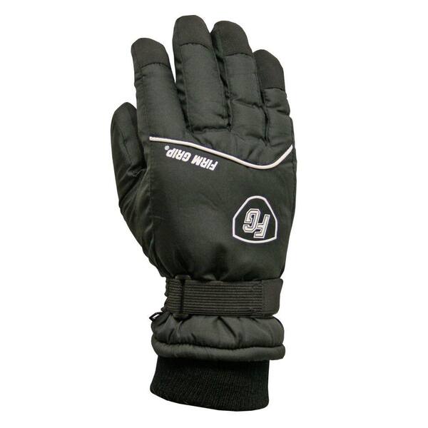 FIRM GRIP Medium Winter Polyester Black Ski Gloves