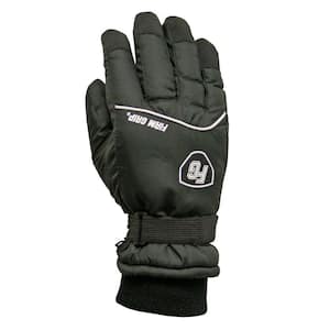 Extra Large Winter Polyester Black Ski Gloves