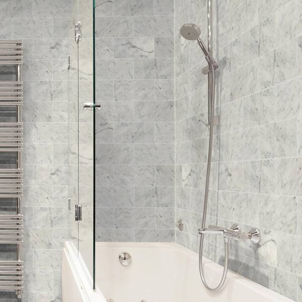 Polished Marble Floor And Wall Tile 5, 6 X 12 Tile
