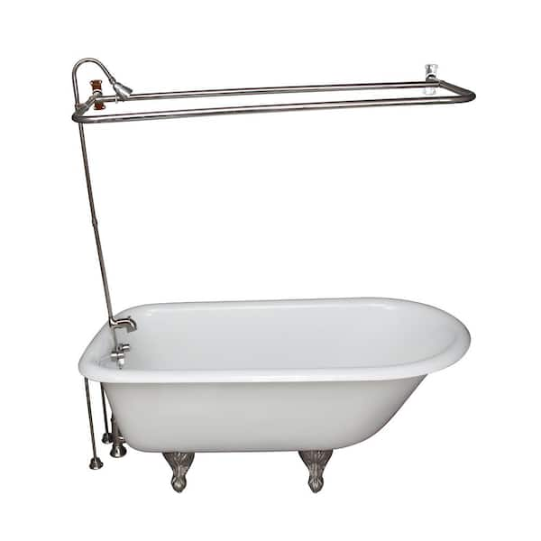 Barclay Products 5.6 ft. Cast Iron Ball and Claw Feet Roll Top Tub in ...