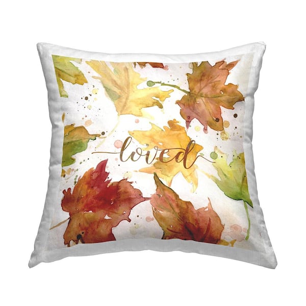 Brown Maple Leaf Decorative Throw Pillow Cover Brown Maple Leaf Decorative Throw Pillow Cover
