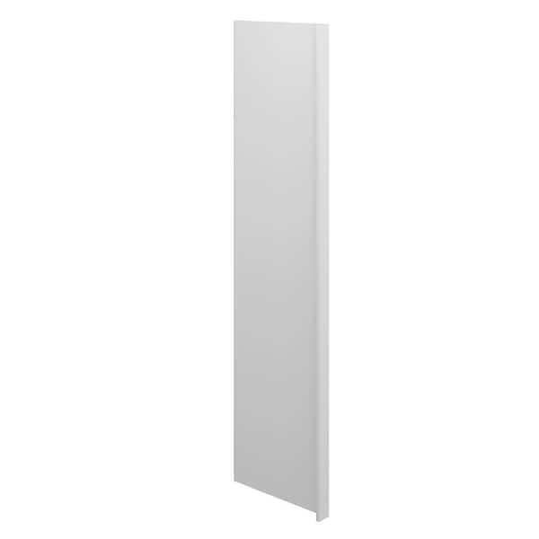 Unbranded Brighton Raised 3 in. W x 96 in. H x 24 in. D in Painted White Refrigerator End Panel w/3 in. Return in Assembled Pantry