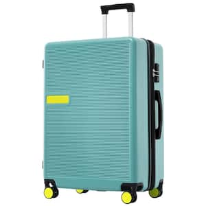 28.7 in. Teal Blue Expandable ABS Hardside Spinner Luggage 28 in. Suitcase, TSA Lock Telescoping Handle Wrapped Corner