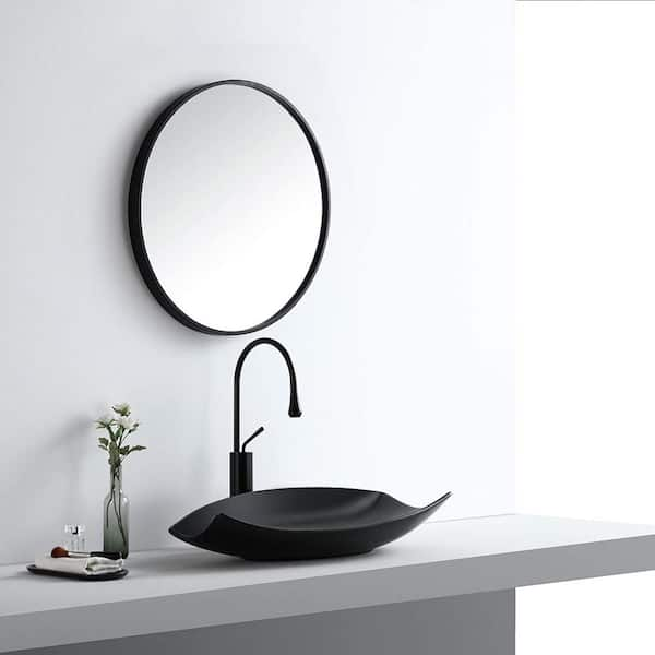 Fine Fixtures Modern Ceramic Oval Vessel Bathroom Sink with Overflow &  Reviews