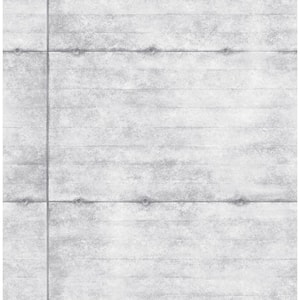 Reuther Light Grey Smooth Concrete Paper Strippable Roll (Covers 56.4 sq. ft.)