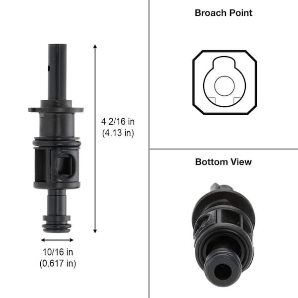 4 1/8 in. B-42 Broach Single Lever Washerless Cartridge for Price Pfister Replaces 974-4292