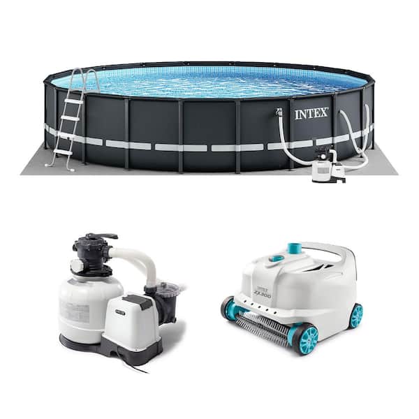 20 ft. x 48 in. Round Ultra XTR Steel Frame Swimming Pool Set w/ Robot Vacuum