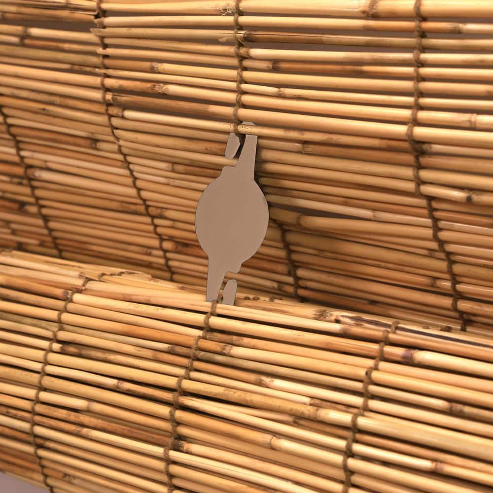 Cordless Natural Woven Roll-Up Outdoor Shade 48"W x 72"L