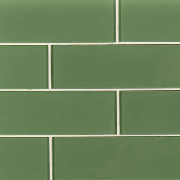 MSI Evergreen 3 in. x 9 in. Matte Glass Subway Tile (0.19 sq. ft./Each)