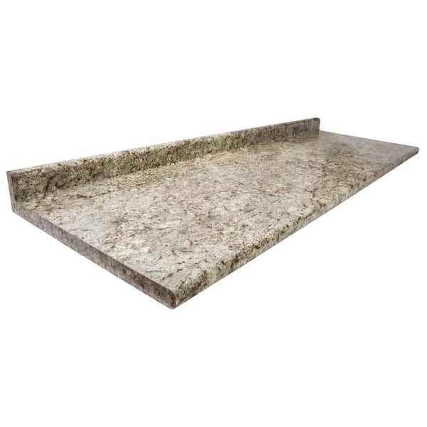 Hampton Bay 10 ft. Straight Laminate Countertop in Textured Tuscan Romano with Bullnose Edge and Integrated Backsplash