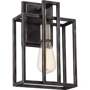 1-Light Iron Black Bath Light