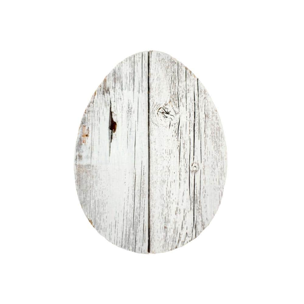 Rustic Farmhouse 12 in. x 12 in. White Wash Wood Heart