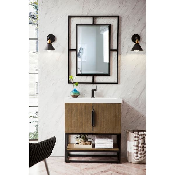Columbia 31.5 in. W x 15.4 in. D x 16.9 in. H Single Bath Vanity Cabinet without Top in Latte Oak