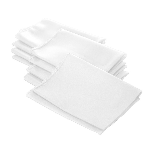 18 in. x 18 in. White Polyester Poplin Napkin (10-Pack)