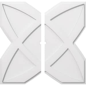 1 in. P X 9-3/4 in. C X 28 in. OD X 1 in. ID Titus Architectural Grade PVC Contemporary Ceiling Medallion, Two Piece