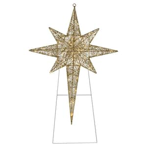 36 in. LED Lighted Gold Star of Bethlehem Outdoor Christmas Decoration