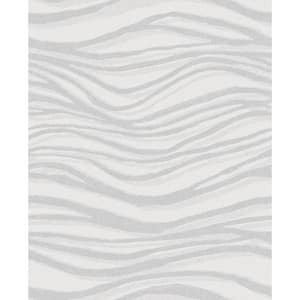 Chorus Silver Wave Strippable Non Woven Wallpaper