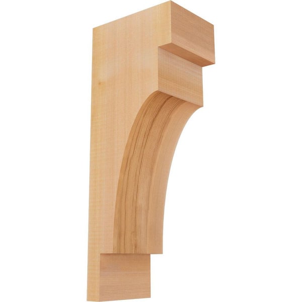 Ekena Millwork 5-1/2 in. x 8 in. x 20 in. Western Red Cedar Mediterranean Smooth Corbel