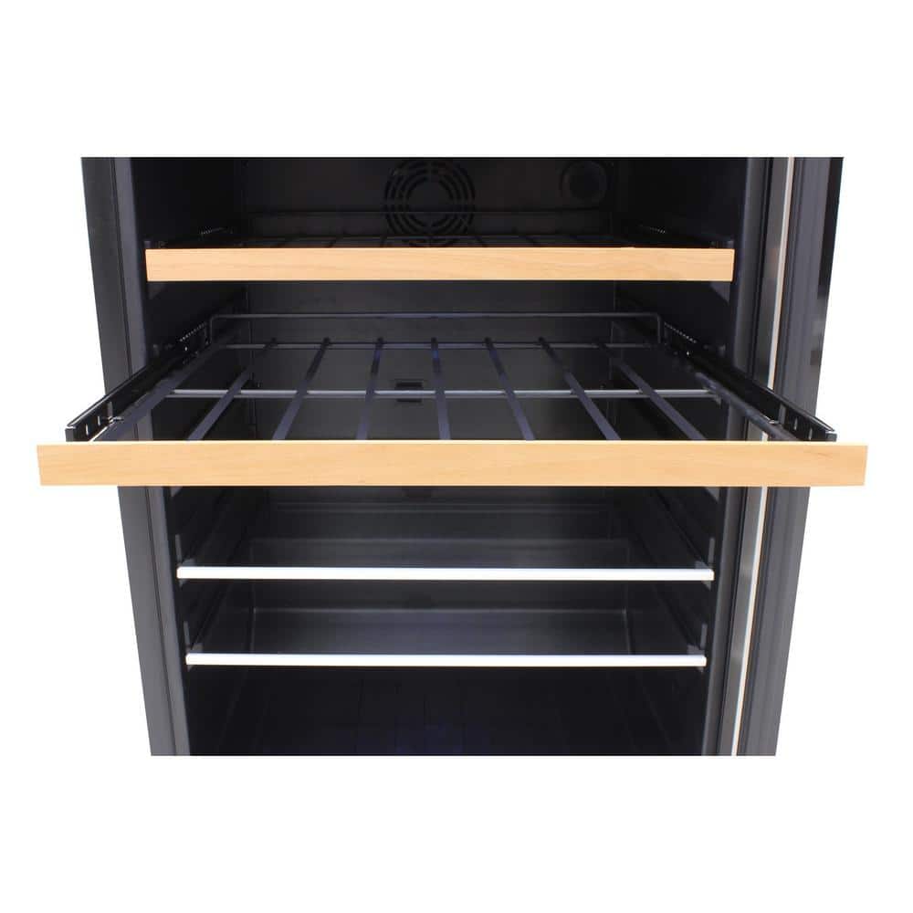 Stainless Steel 24-Inch Wine and Beverage Cooler with Interior Lighting