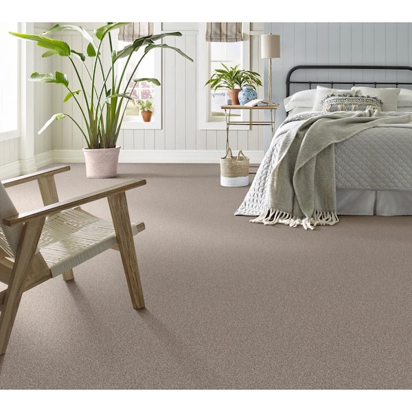Urban Artifact II - Leather - Brown 60.9 oz. Nylon Texture Installed Carpet