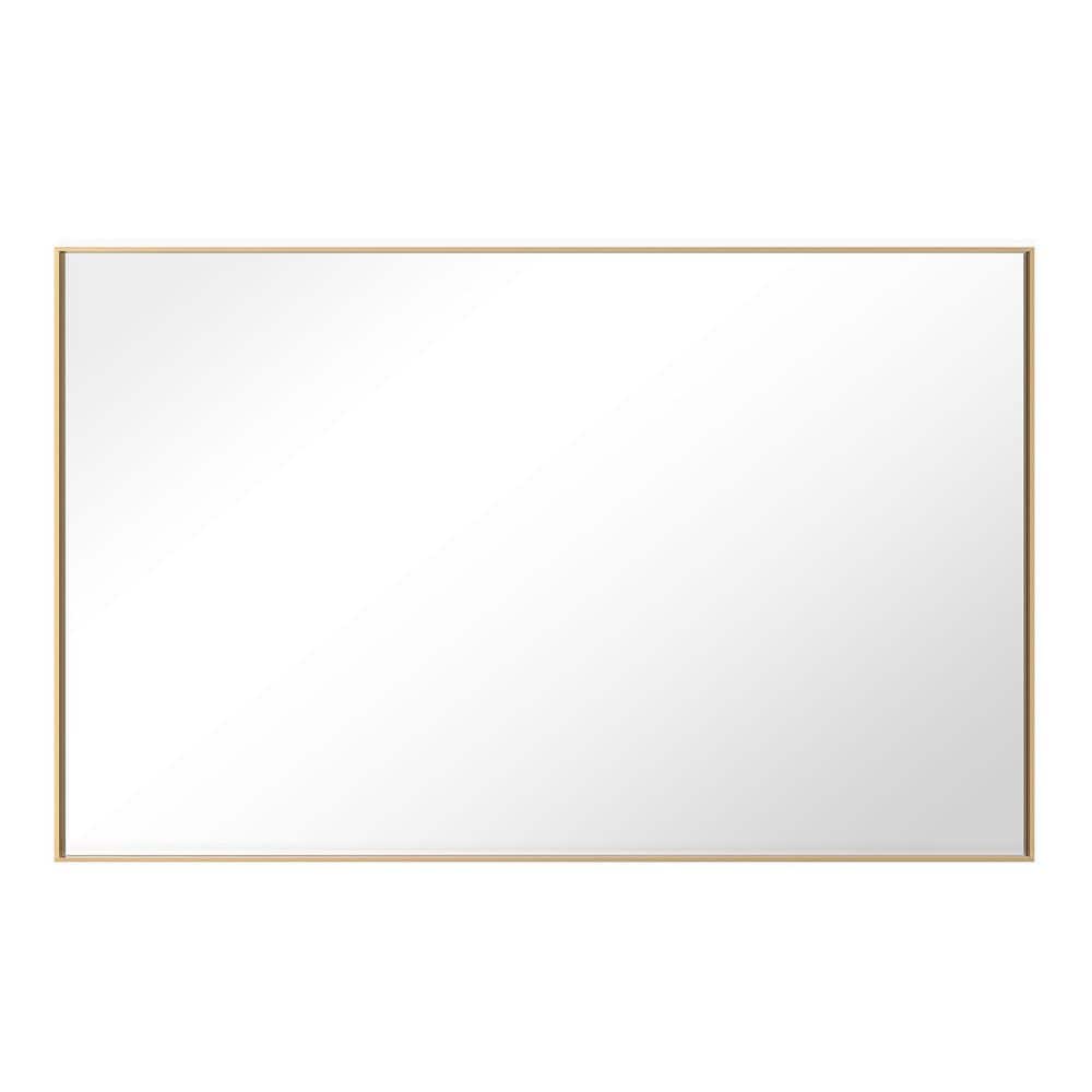 Sleek Modern 40"x24" Gold Aluminum Framed Vanity Mirror