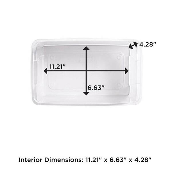HOMZ 28 Qt. Snaplock Clear Plastic Storage Container Bin with Secure Lid  (2-Pack) 3228CLWHDC.02 - The Home Depot