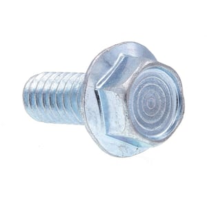 1/4 in.-20 x 5/8 in. Zinc Plated Case Hardened Steel Serrated Flange Bolts (25-Pack)