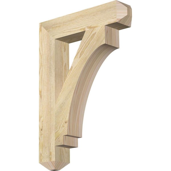 Ekena Millwork 4 in. x 28 in. x 20 in. Douglas Fir Imperial Craftsman Rough Sawn Bracket