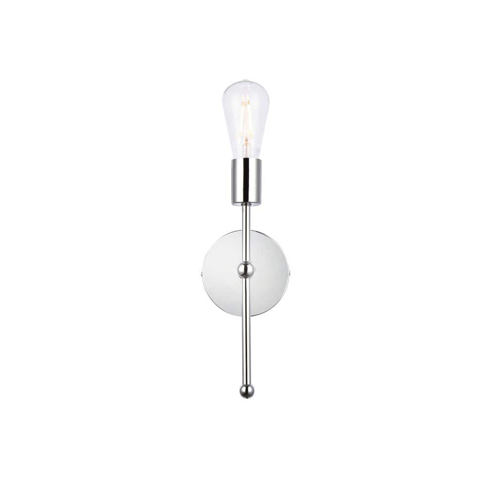 Home Living 4.7 in. 1-Light Chrome Vanity Light