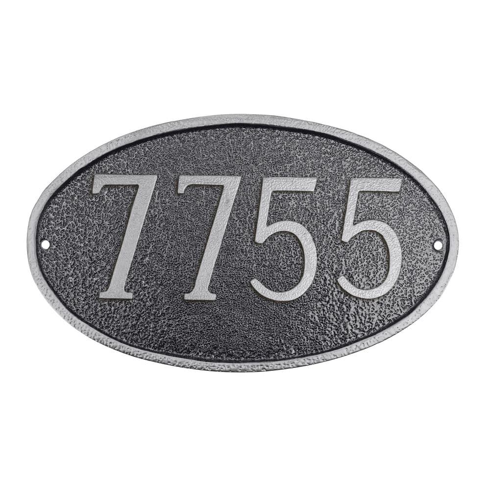 Classic Oval Standard Address Sign Plaque - Swedish Iron/Silver price history on PriceWatchPro