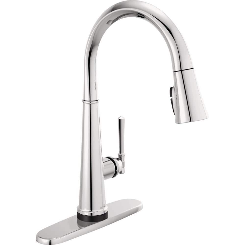Delta Emmeline Single-Handle Pull-Down Sprayer Kitchen Faucet with Touch2O and ShieldSpray in Lumicoat Chrome -  9182T-PR-DST