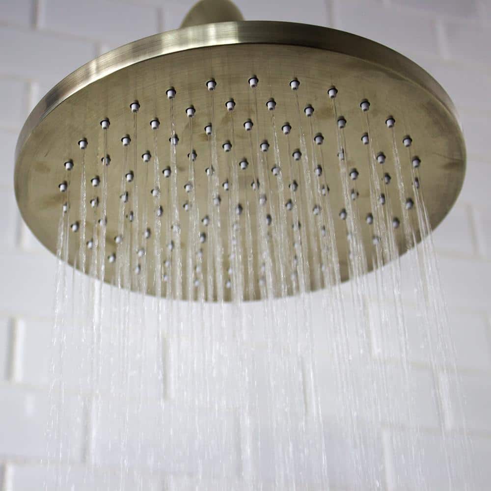 Neo Brushed Nickel Rain Shower Head with 2.5 GPM