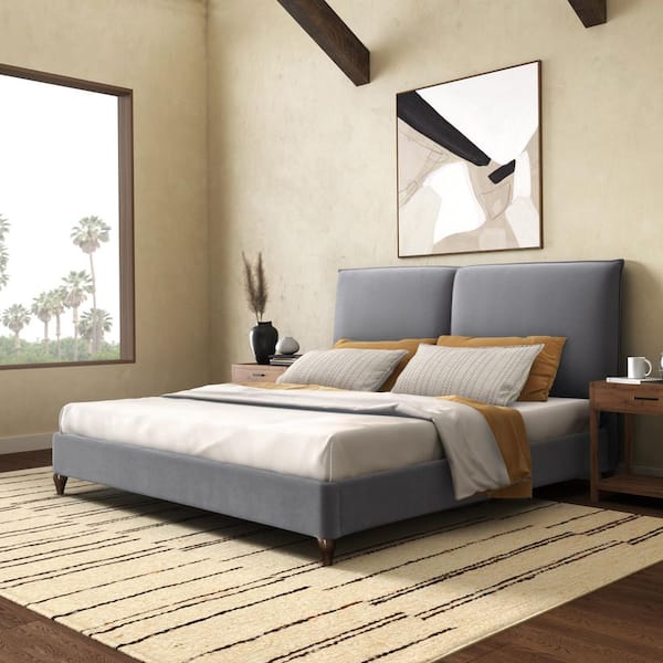 Sophianna Gray Wood Frame Queen Panel Bed