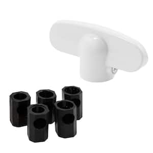 Jteyult Casement Window Handle Lock - Black Zinc Wheel Handle For Plastic Steel Doors & Windows - View #4