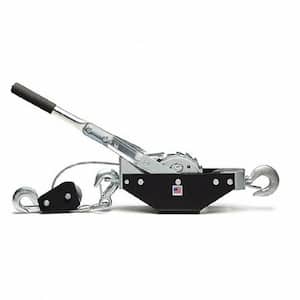 Medium Frame, Single or Double Line, 4,000 lbs. Come Along Cable Puller, 12 ft. Reach