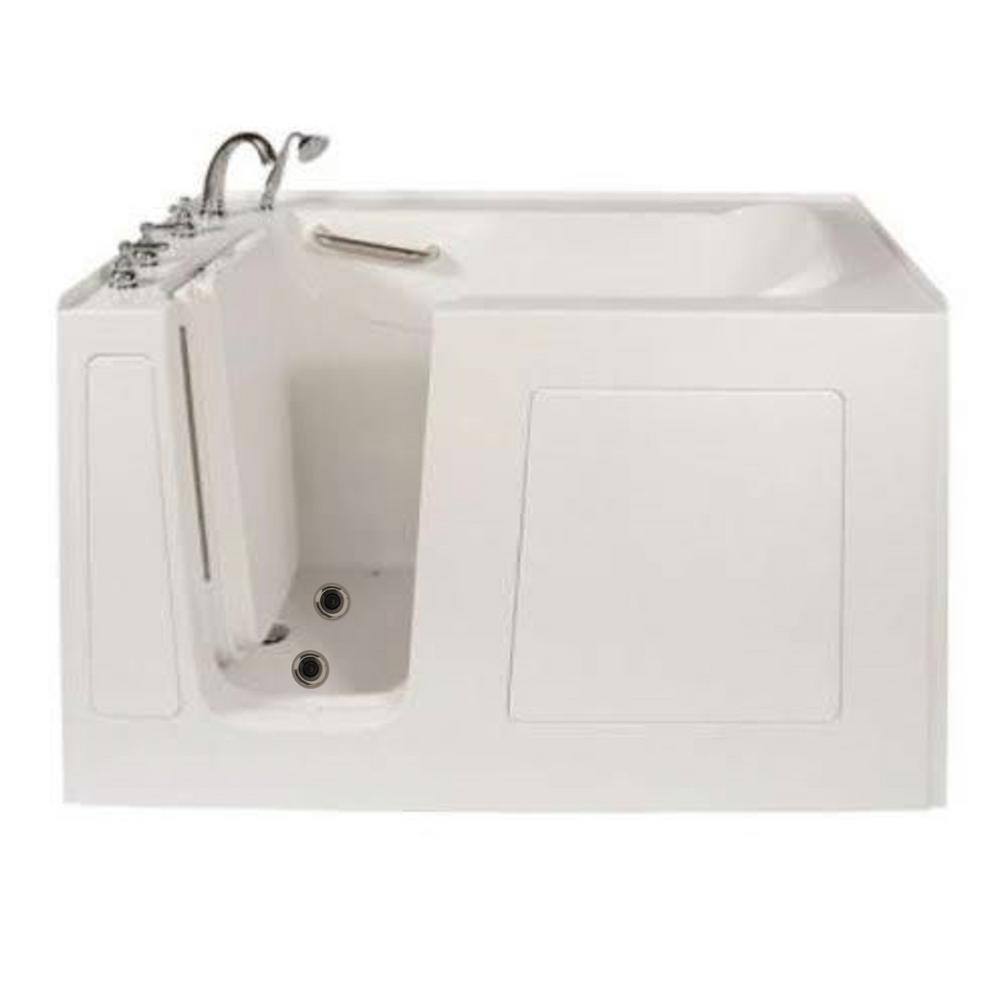 Homeward Bath Avora Bath 60 in. x 30 in. Whirlpool and Air Bath WalkIn Bathtub in White with