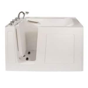 Avora Bath 60 in. x 30 in. Whirlpool and Air Bath Walk-In Bathtub in White with Wet and Dry Vibration Jets, Left Drain