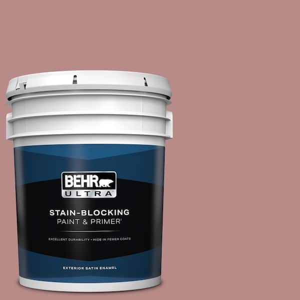 BEHR ULTRA 5 gal. #150F-4 Victorian Mauve Satin Enamel Exterior Paint & Primer