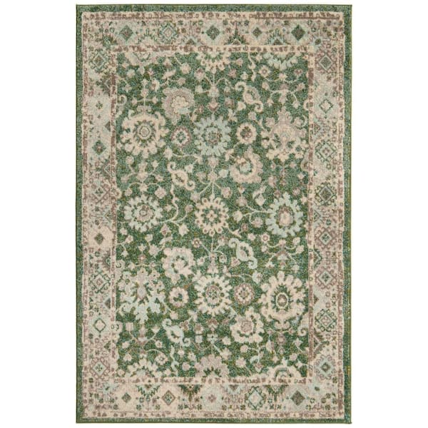 Unique Loom Penrose Krystle Green 5 ft. 3 in. x 7 ft. 7 in. Area Rug