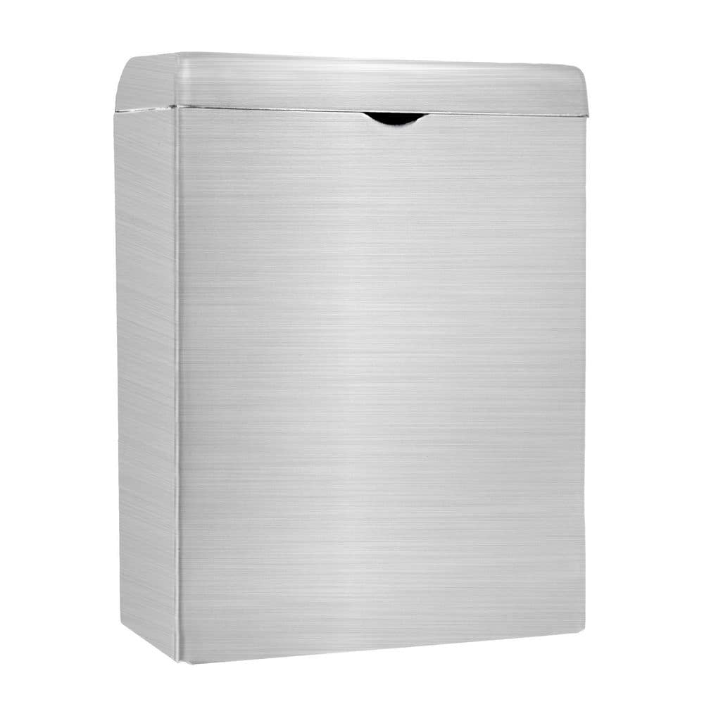 10.75 in. H x 7.5 in. W Wall-Mounted Sanitary Napkin Receptacle in Stainles