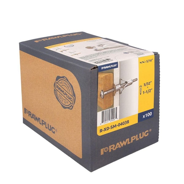 RAWLANCHOR #8x 1-1 /2" Zinc-Plated Phillips Hollow Drywall Screws Anchor 90 lb (1 00-Pack)