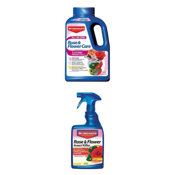 24 oz Ready-to-Use Insect Killer and 4 lbs Granules All-In-One Rose and Flower Care Combo