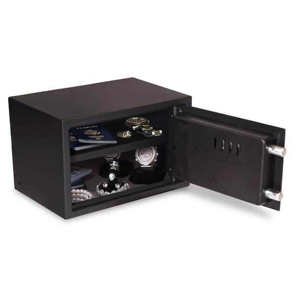 Home and Office 0.36 cu. ft. Cube Security Vault with Electronic Lock, Matte Black