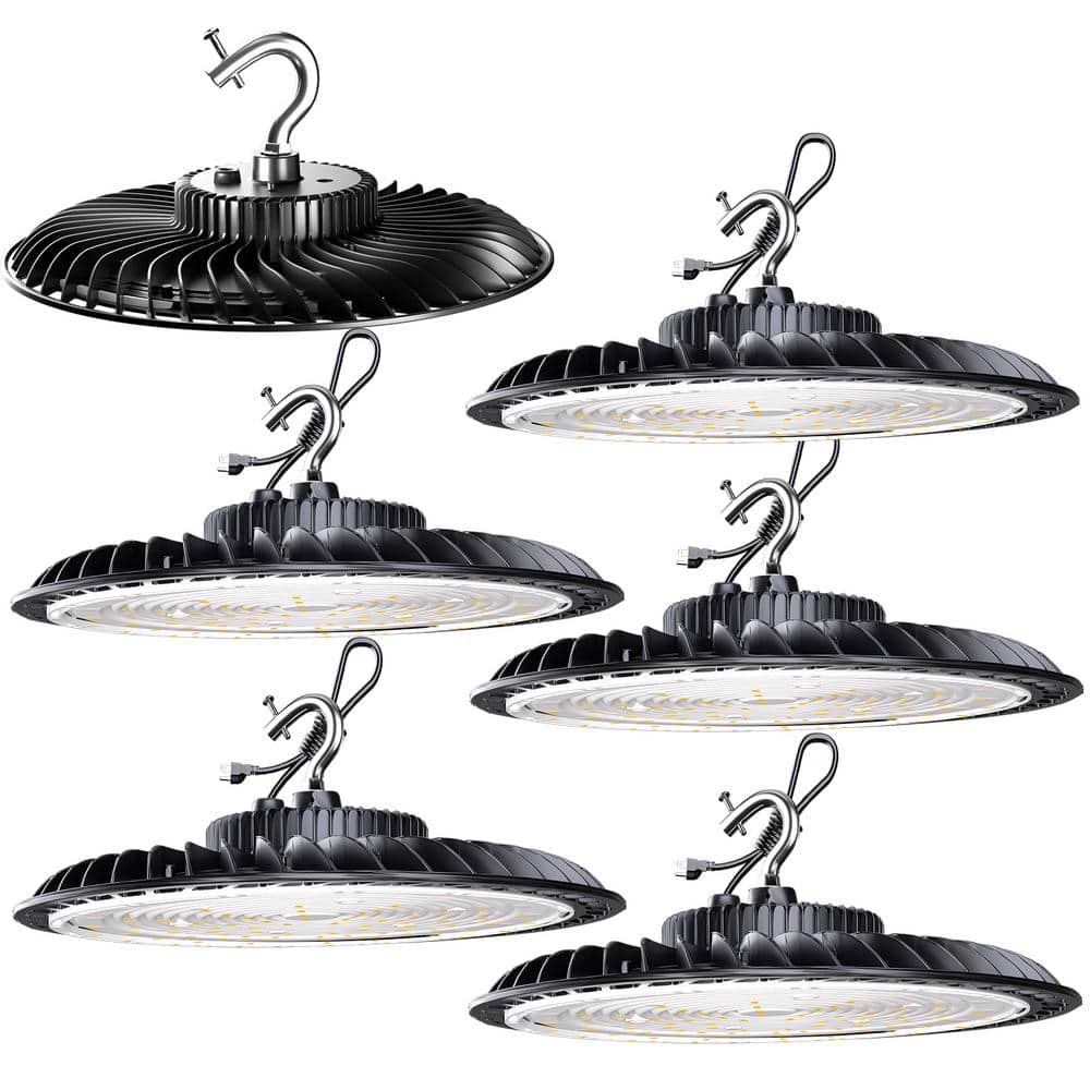 6-Pack of 250-Watt LED High Bay Light 37500LM High Bay LED Shop Lights AC10
