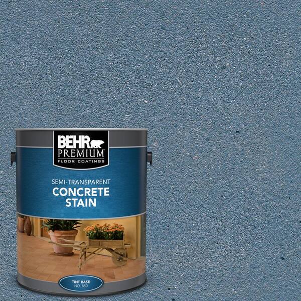 BEHR PREMIUM 1 gal. #STC-24 Blue Boulder Semi-Transparent Flat Interior/Exterior Concrete Stain