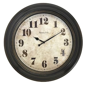 32213-20- Bronze Round Oversized Classic 20" Wall Clock