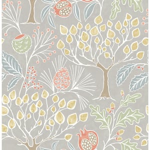 Shiloh Light Grey Botanical Light Grey Wallpaper Sample